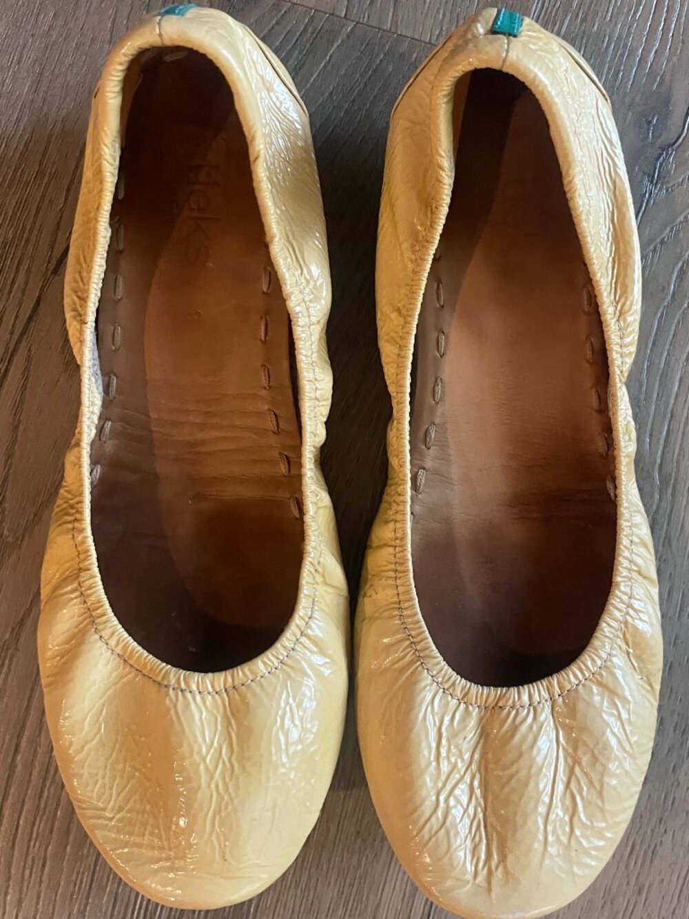 Tieks by Gavrieli women's Ballet Flats size 9 shoes Mustard Yellow Casual!